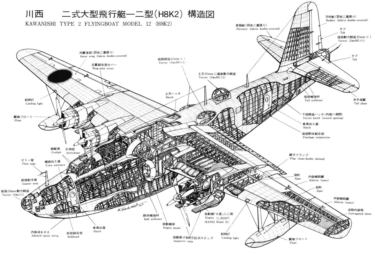 летающая лодка kawanishi h8k летающая лодка kawanishi h8k