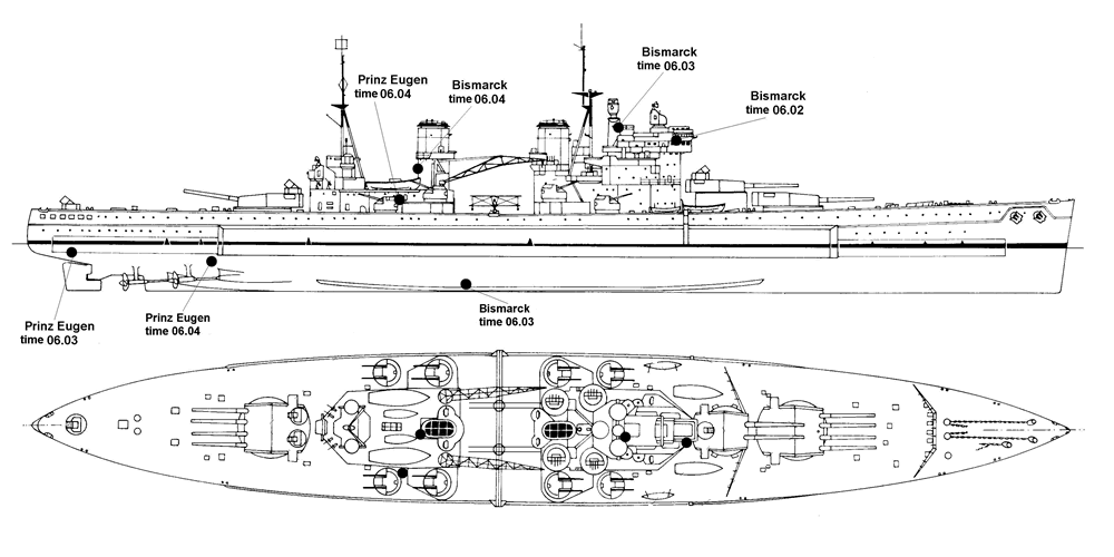 Bismarck 1939 чертеж