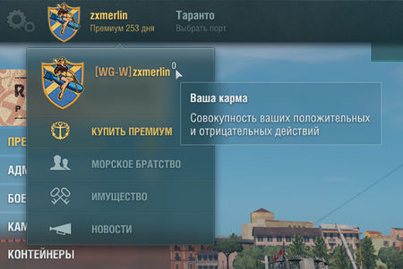 Карма в world of warships что это